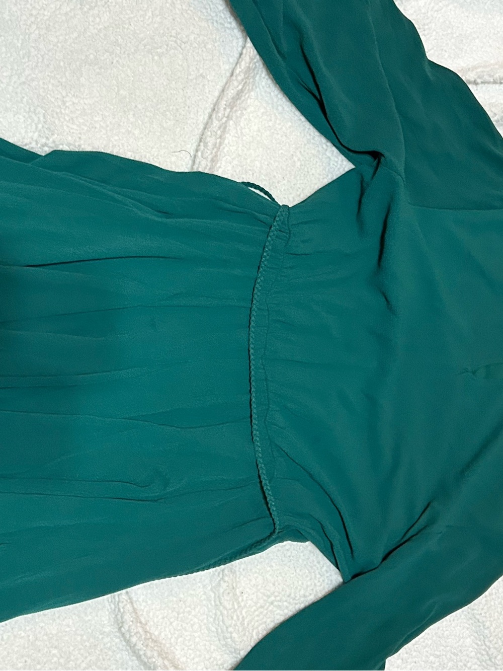 jcpenney Teal Long Sleeve Waist-Defined Dress